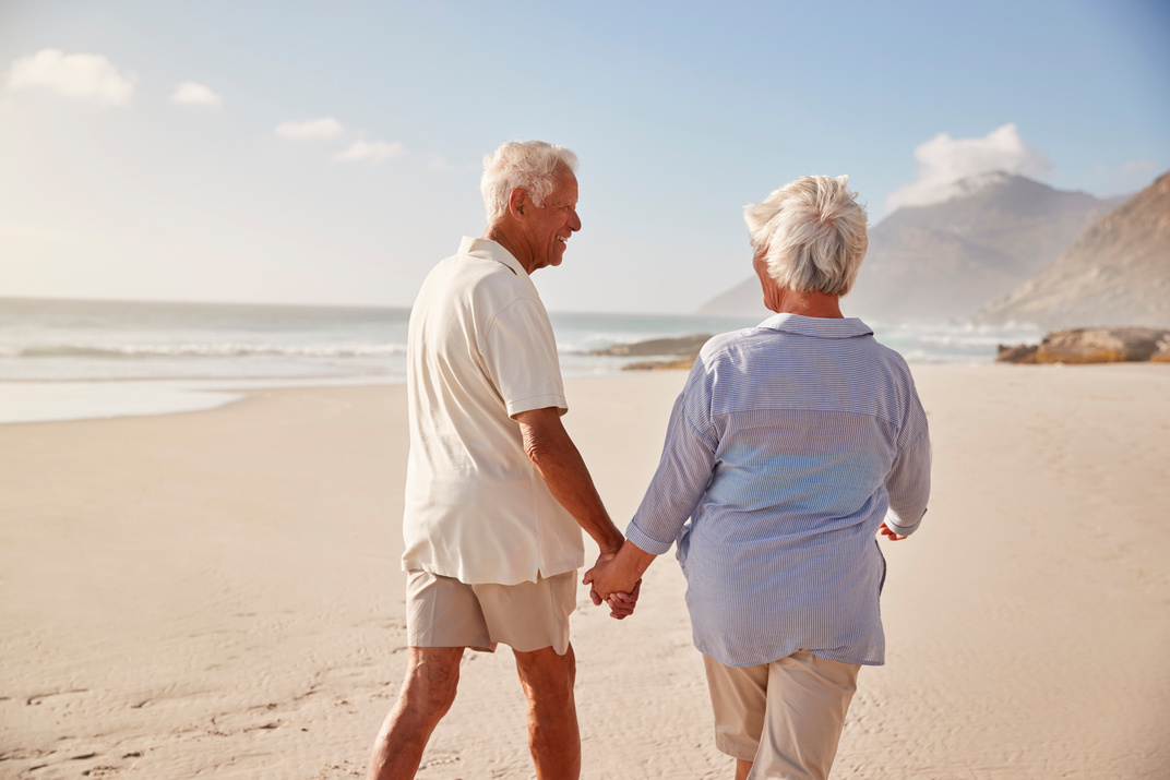 Elderly Couple on Beach